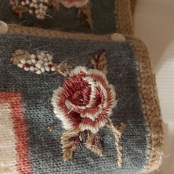 Vintage Koret Cardigan with Embroidery and Beading Detail Croch… - Picture 6 of 8